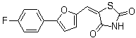 (5E)-5-[[5-(4-氟苯基)-2-呋喃基]亚甲基]-2,4-噻唑烷二酮分子结构 (CAS 1218777-13-9)