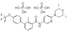 structure of CAS# 1218778-77-8, Sonidegib phosphate