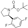 (R)-2-(2,5-二氟苯基)吡咯烷-1-羧酸叔丁酯分子结构 (CAS 1218935-58-0)