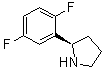 (R)-2-(2,5-二氟苯基)吡咯烷分子结构 (CAS 1218935-59-1)