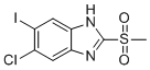 5-氯-6-碘-2-(甲基磺酰基)-1H-苯并咪唑分子结构 (CAS 1219741-19-1)