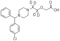 CAS # 1219803-84-5, Cetirizine-d<sub>4</sub>