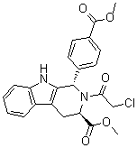 (1S,3R)-2-(2-氯乙酰基)-2,3,4,9-四氢-1-[4-(甲氧羰基)苯基]-1H-吡啶并[3,4-b]吲哚-3-羧酸甲酯分子结构 (CAS 1219810-16-8)