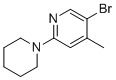 structure of CAS# 1219960-78-7, 5-溴-4-甲基-2-(1-哌啶基)吡啶