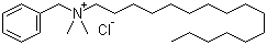 N-十六烷基-N,N-二甲基苄基氯化铵分子结构 (CAS 122-18-9)