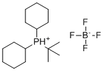 叔-丁基二环己基鏻四氟硼酸盐分子结构 (CAS 1220349-00-7)