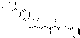 structure of CAS# 1220910-89-3, N-[3-氟-4-[6-(2-甲基-2H-四唑-5-基)-3-吡啶基]苯基]氨基甲酸苄酯