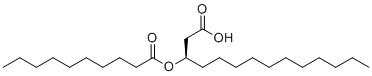 (R)-3-(癸酰氧基)十四烷酸分子结构 (CAS 122105-45-7)