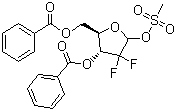 structure of CAS# 122111-11-9, 2-脱氧-2,2-二氟-D-赤式-呋喃戊糖-3,5-二苯甲酸酯-1-甲磺酸酯
