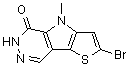 2-溴-4,6-二氢-4-甲基-5H-噻吩并[2',3':4,5]吡咯并[2,3-d]哒嗪-5-酮分子结构 (CAS 1221186-56-6)