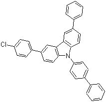 structure of CAS# 1221238-04-5, 9-[1,1'-联苯]-4-基-3-(4-氯苯基)-6-苯基-9H-咔唑