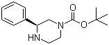 (S)-叔丁氧羰基-2-苯基哌嗪分子结构 (CAS 1221274-36-7)