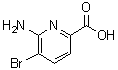 structure of CAS# 1221629-04-4, 6-氨基-5-溴-2-吡啶羧酸
