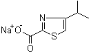 4-异丙基-2-噻唑羧酸钠盐分子结构 (CAS 1221724-81-7)
