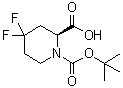 (2S)-4,4-Difluoro-1,2-piperidinedicarboxylic acid 1-(1,1-dimethylethyl) ester molecular structure (CAS 1221793-42-5)