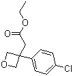 3-(4-氯苯基)-3-氧杂环丁烷乙酸乙酯分子结构 (CAS 1221819-51-7)