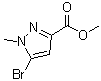 5-溴-1-甲基-1H-吡唑-3-羧酸甲酯分子结构 (CAS 1222174-92-6)