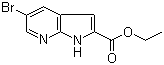 structure of CAS# 1222175-21-4, 5-溴-1H-吡咯并[2,3-b]吡啶-2-羧酸乙酯