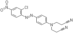 CAS 登录号：12223-26-6, 分散橙 44, 4-((2-氯-4-硝基苯基)偶氮)-N,N-二氰乙基苯胺