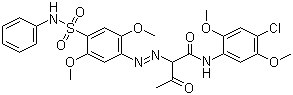 CAS 登录号：12225-18-2, 颜料黄 97, N-(4-氯-2,5-二甲氧基苯基)-2-[[2,5-二甲氧基-4-[(苯基氨基)磺酰基]苯基]偶氮]-3-氧代丁酰胺
