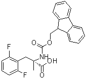 N-芴甲氧羰基-2,6-二氟-alpha-甲基-L-苯丙氨酸分子结构 (CAS 1223105-51-8)