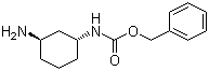 反式-3-氨基环己基氨基甲酸苄酯分子结构 (CAS 1223158-00-6)