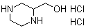 2-哌嗪甲醇二盐酸盐分子结构 (CAS 122323-87-9)