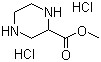 2-哌嗪甲酸甲酯二盐酸盐分子结构 (CAS 122323-88-0)