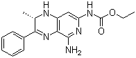 structure of CAS# 122332-18-7, (-)-(S)-N-(5-氨基-2-甲基-3-苯基-l,2-二氢吡啶并[3,4-b]吡嗪-7-基)氨基甲酸乙酯