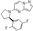 structure of CAS# 1223404-89-4, (R)-5-[2-(2,5-二氟苯基)吡咯烷-1-基]吡唑并[1,5-a]嘧啶