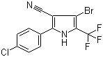 4-溴-2-(4-氯苯基)-5-三氟甲基-1H-吡咯-3-甲腈分子结构 (CAS 122454-29-9)