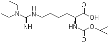 N-叔丁氧羰基-N'-[(二乙基氨基)亚氨基甲基]-L-赖氨酸分子结构 (CAS 122532-94-9)