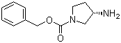 structure of CAS# 122536-73-6, (R)-1-苄氧羰基-3-氨基吡咯烷