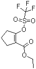 2-(三氟甲基磺酰氧基)-1-环戊烯-1-甲酸乙酯分子结构 (CAS 122539-74-6)