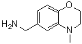 3,4-二氢-4-甲基-2H-1,4-苯并恶嗪-6-甲胺分子结构 (CAS 1225889-66-6)