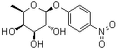 4-硝基苯基 beta-D-吡喃岩藻糖苷分子结构 (CAS 1226-39-7)