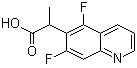 5,7-二氟-alpha-甲基-6-喹啉乙酸分子结构 (CAS 1226776-94-8)