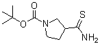 structure of CAS# 122684-35-9, 3-Thiocarbamoylpyrrolidine-1-carboxylic acid tert-butyl ester