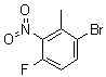 1-溴-4-氟-2-甲基-3-硝基苯分子结构 (CAS 1227210-35-6)