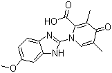 structure of CAS# 1227380-90-6, 1,4-二氢-1-(6-甲氧基-1H-苯并咪唑-2-基)-3,5-二甲基-4-氧代-2-吡啶羧酸