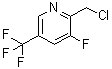 2-(氯甲基)-3-氟-5-(三氟甲基)吡啶分子结构 (CAS 1227507-89-2)