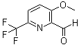 3-甲氧基-6-(三氟甲基)-2-吡啶甲醛分子结构 (CAS 1227584-28-2)