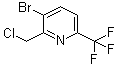 3-Bromo-2-(chloromethyl)-6-(trifluoromethyl)pyridine molecular structure (CAS 1227585-26-3)