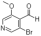 3-溴-5-甲氧基-4-吡啶甲醛分子结构 (CAS 1227603-64-6)
