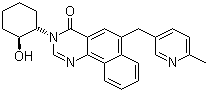 3-[(1S,2S)-2-羟基环己基]-6-[(6-甲基-3-吡啶基)甲基]苯并[h]喹唑啉-4(3H)-酮分子结构 (CAS 1227923-29-6)