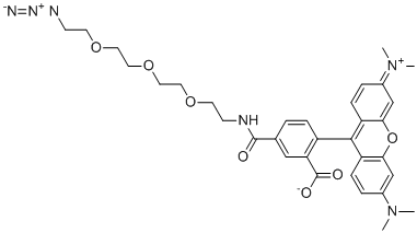 TAMRA-PEG3-叠氮化物分子结构 (CAS 1228100-59-1)