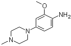 2-甲氧基-4-(4-甲基哌嗪-1-基)苯胺分子结构 (CAS 122833-04-9)