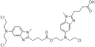 CAS # 1228551-91-4, 5-[Bis(2-chloroethyl)amino]-1-methyl-1H-benzimidazole-2-butanoic acid 2-[[2-(3-carboxypropyl)-1-methyl-1H-benzimidazol-5-yl](2-chloroethyl)amino]ethyl ester