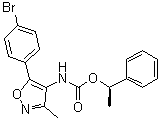 [5-(4-溴苯基)-3-甲基异恶唑-4-基]氨基甲酸 (R)-1-苯基乙基酯分子结构 (CAS 1228690-37-6)