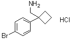 1-(4-溴苯基)环丁烷甲胺盐酸盐分子结构 (CAS 1228878-45-2)